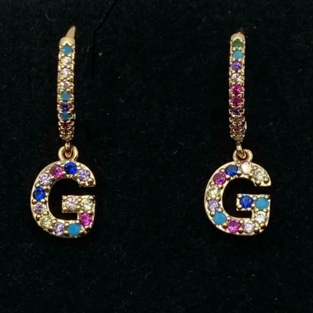 Letter G Hoop Rhinestone - Picture 1 of 4